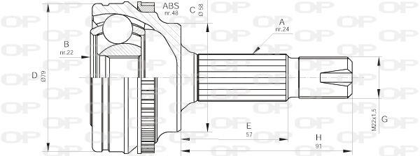 OPEN PARTS Liigendlaager, veovõll CVJ5497.10